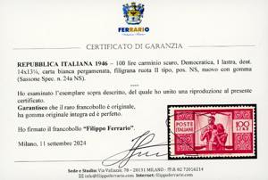 1946 - 100 lire Democratica, I ... 
