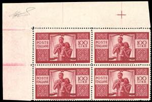 1946 - 100 lire Democratica, I lastra, dent. ... 