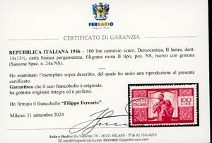 1946 - 100 lire Democratica, II ... 