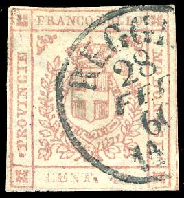 1859 - 40 cent. rosa carminio (17), usato il ... 