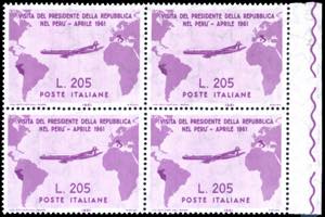 1961 - 205 lire Gronchi rosa (921), blocco ... 