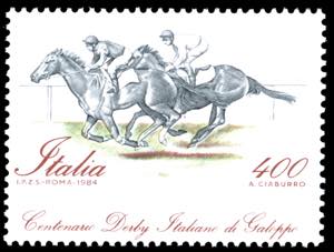 1984 - 400 lire Derby in pista, scritte in ... 