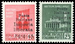 IMPERIA 1945 - 20 cent. e 25 cent. Monumenti ... 