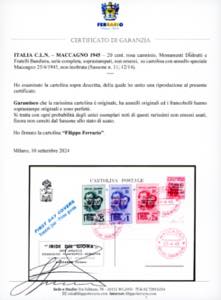 MACCAGNO 1945 - 20 cent. Monumenti ... 