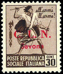 SAVONA 1945 - 30 cent. Monumenti Distrutti ... 