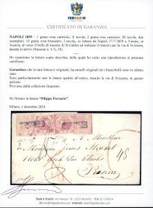 1859 - 1 grano rosa carminio, II ... 