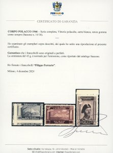 1946 - Vittorie polacche, carta ... 