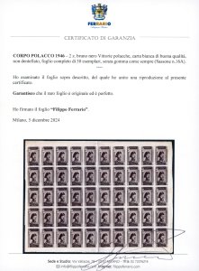 1946 - 2 z. bruno nero Vittorie ... 