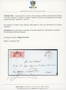 1861 - 1 grano carminio, II tavola ... 