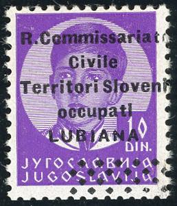 LUBIANA 1941 - 10 d. soprastampa di tipo b ... 