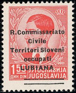 LUBIANA 1941 - 1,50 d. soprastampa ... 
