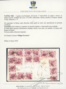 1861 - 2 grana rosa brunastro, III ... 