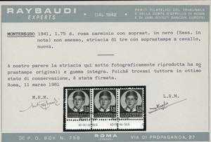 MONTENEGRO 1941 - 1,75 lire ... 