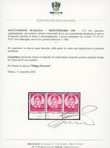 MONTENEGRO 1941 - 1,75 lire ... 