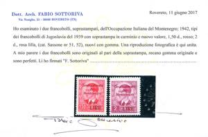 MONTENEGRO 1942 - Soprastampati in ... 