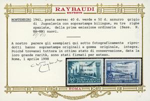 MONTENEGRO POSTA AEREA 1941 - 40 ... 