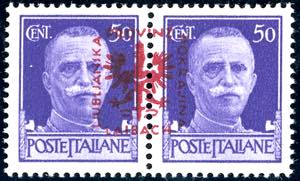 OCCUPAZIONE TEDESCA LUBIANA 1944 - 50 + 50 ... 