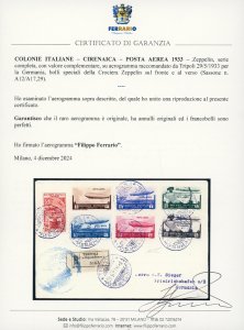 POSTA AEREA 1933 - Zeppelin, serie ... 