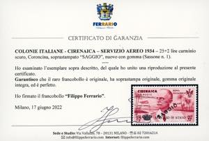 SERVIZIO AEREO 1934 - 25 + 2 lire ... 