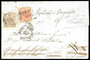 1950 - 15 cent. rosso, III tipo, carta a ... 