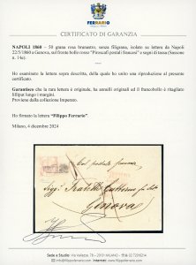 1860 - 50 grana rosa brunastro, ... 