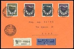 POSTA AEREA 1934 - Ala stilizzata, serie ... 