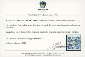 1860 - 1/2 tornese azzurro, ... 