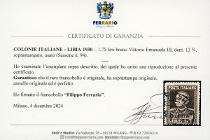 1930 - 1,75 lire bruno Vittorio ... 