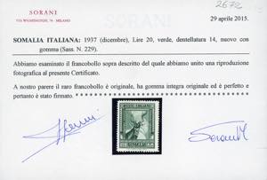 1937 - 20 lire verde Pittorica, ... 