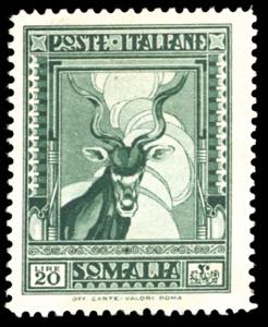 1937 - 20 lire verde Pittorica, dent. 14, ... 
