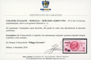 SERVIZIO AEREO 1934 - 25 + 2 lire ... 