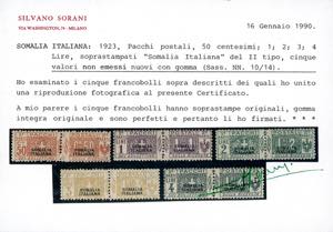 PACCHI POSTALI 1923 - Non emessi, ... 