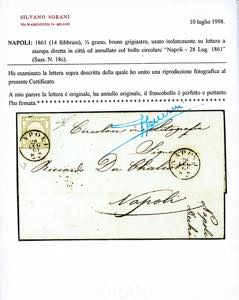 1861 - 1/2 grano bruno grigiastro ... 