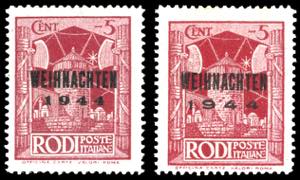 OCCUPAZIONE TEDESCA EGEO 1944 - 5 cent. ... 