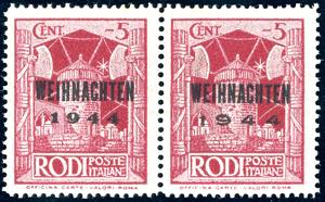 OCCUPAZIONE TEDESCA EGEO 1944 - 5 c. ... 