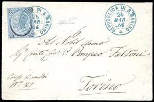 1866 - 20 cent. su 15 cent. Ferro di ... 