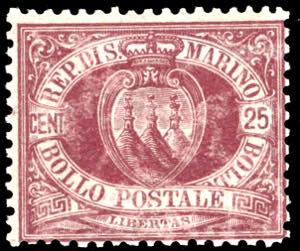 1890 - 25 cent. Stemma (5), discreta ... 