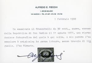 1877 - 30 cent. bruno Stemma (6), ... 