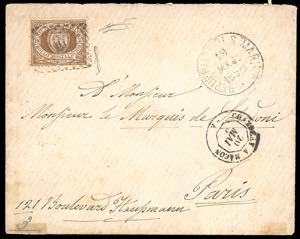 1886 - 30 cent. bruno Stemma (6), perfetto, ... 