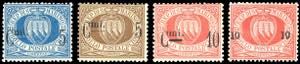 1892 - Soprastampati, serie completa (8/11), ... 