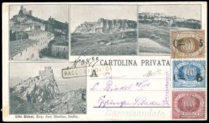 1892 - 25 cent. lacca, Stemma, 5 cent. su 10 ... 