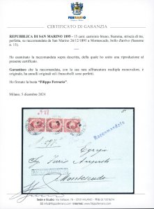 1895 - 15 cent. carminio bruno, ... 