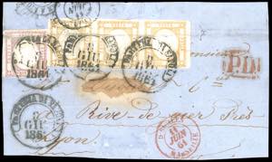 1861 - 10 grana bistro, striscia orizzontale ... 