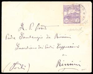 1913 - 2 lire violetto, Veduta (44), bordo ... 