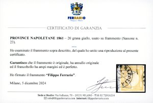 1861 - 20 grana giallo (23), usato ... 