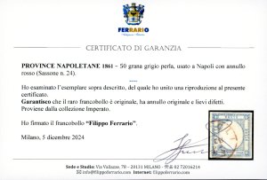 1861 - 50 grana grigio perla (24), ... 