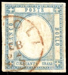 1861 - 50 grana grigio perla (24), lievi ... 