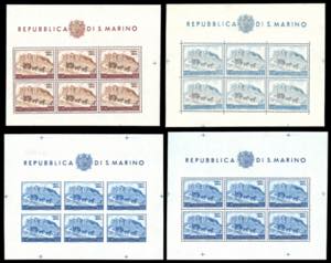 1949/51 - UPU, giro completo di quattro ... 