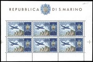1954 - 1.000 lire Aereo, foglietto (16), ... 