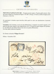 1861 - 50 grana azzurro grigio, ... 